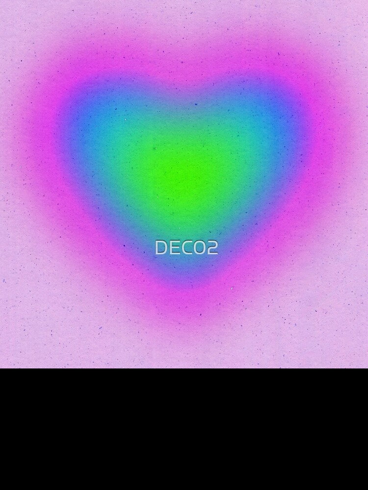 Y2K Pink Bubble Gum, Blue, And Lime Heart by DEC02