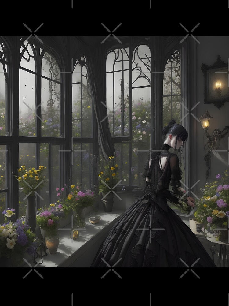 Goth Girl in Dark Garden by SoccaTamam