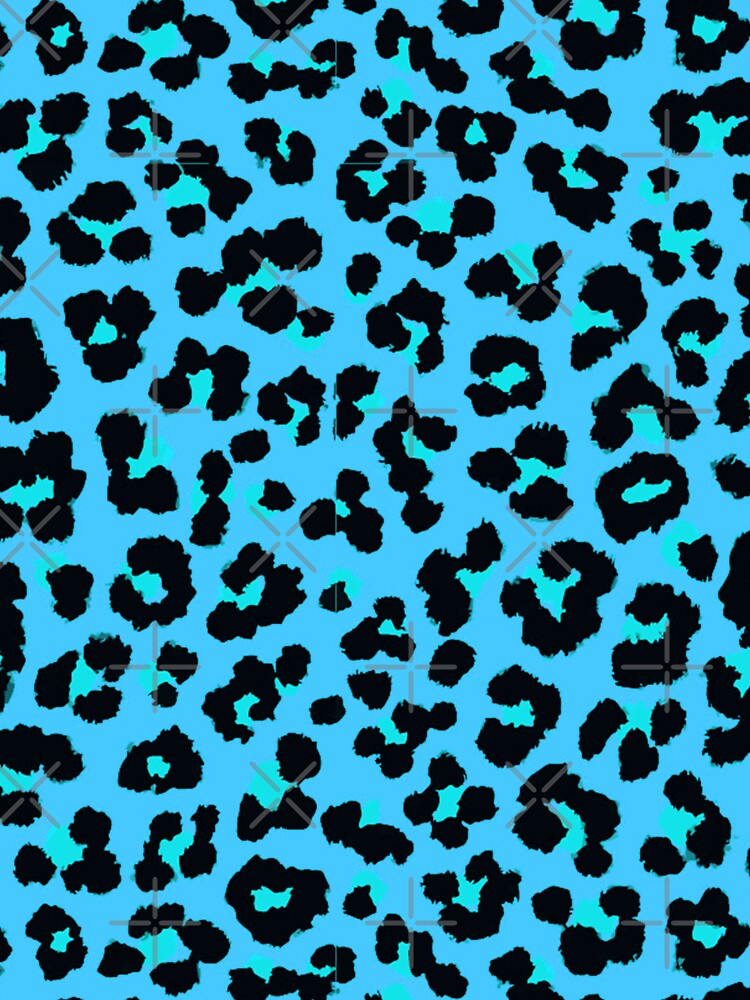 Blue Leopard Skin Print Pattern by Bunmigraphics