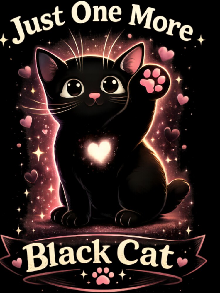 Just One More Black Cat – Cute Kawaii Black Cat Lover Design by CatLovers Studio