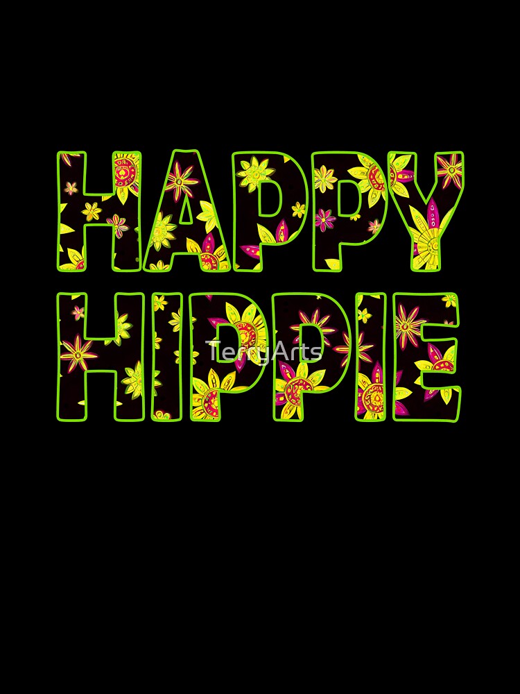 Flower Power Happy Hippie Words Free Spirit Hippie Vibes 2 of 4 by Beachy
