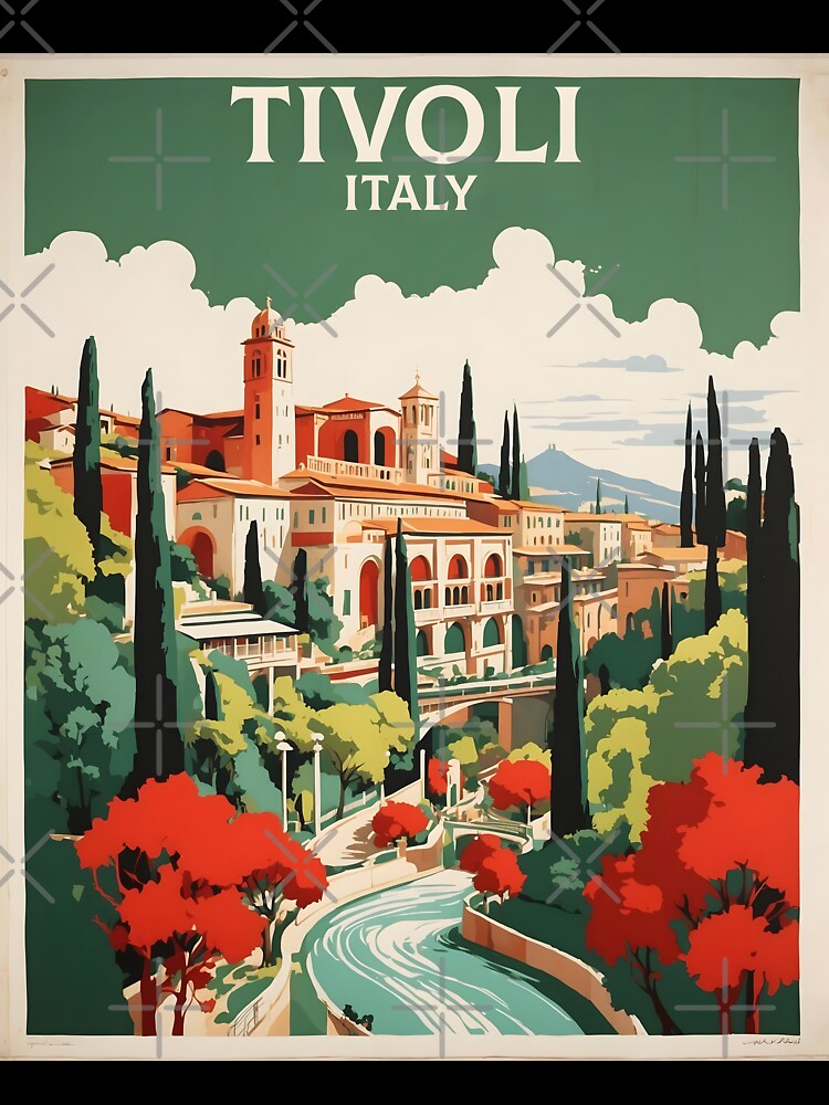 Tivoli Italy Vintage Poster Tourism by TravelersGems