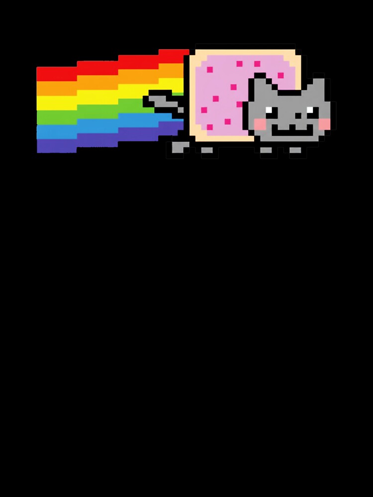 Pixel Rainbow Cat Pixel Art Retro Meme Style by JEFDodsonArt
