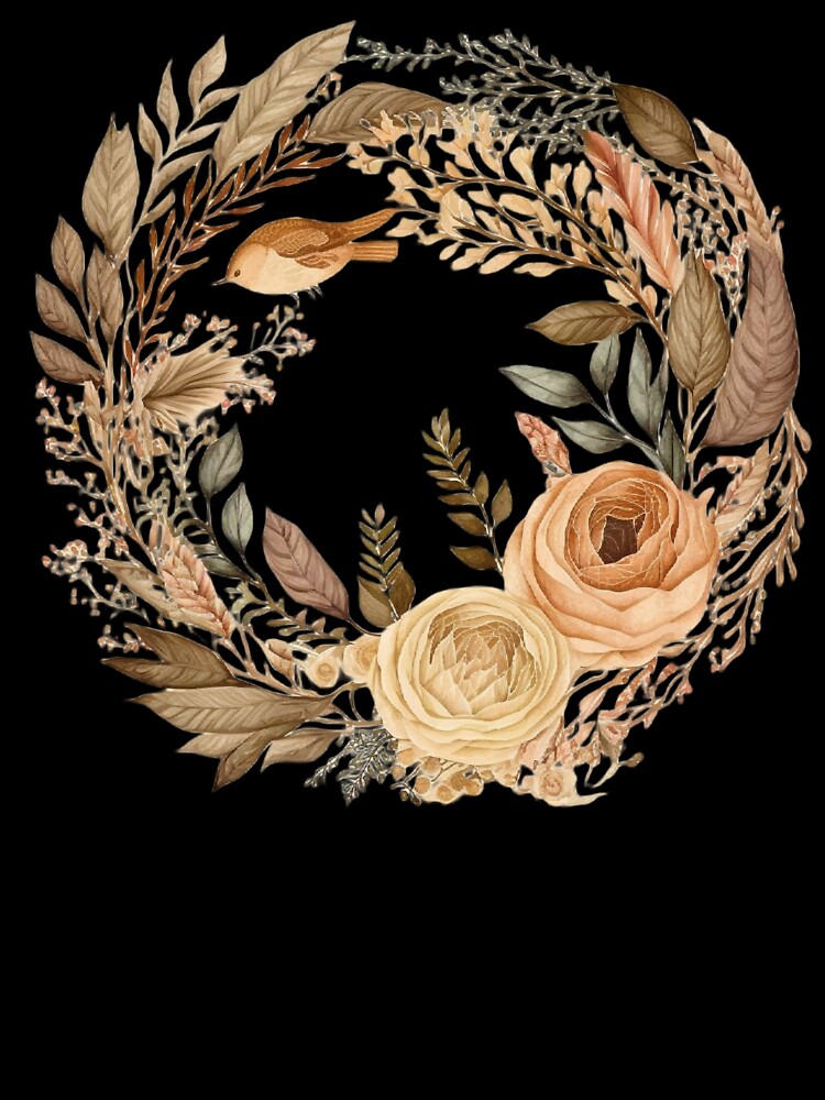 Boho Inspired Floral Print T-Shirt by iDezine GD
