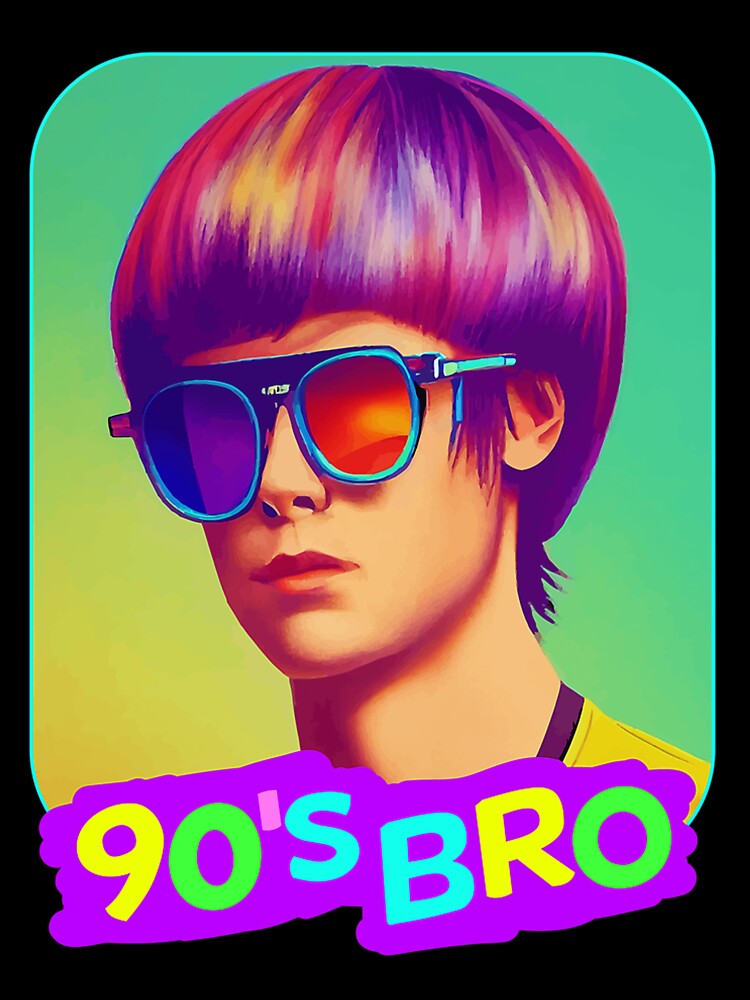 90'S Bro With Bowlcut Retro Party Design For Men Born In The 90S by elinateaundra