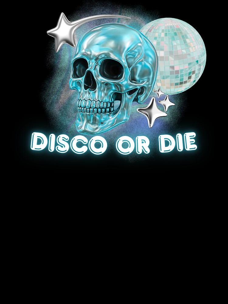 Disco or Die Skull in Y2K Retro Aesthetic by ClearStatements