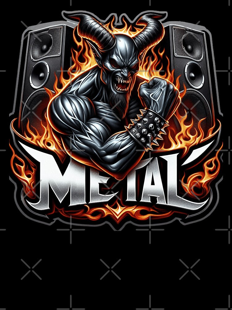 Fiery Devil Fist Dark Art Metal Design by DeimosArtIntl