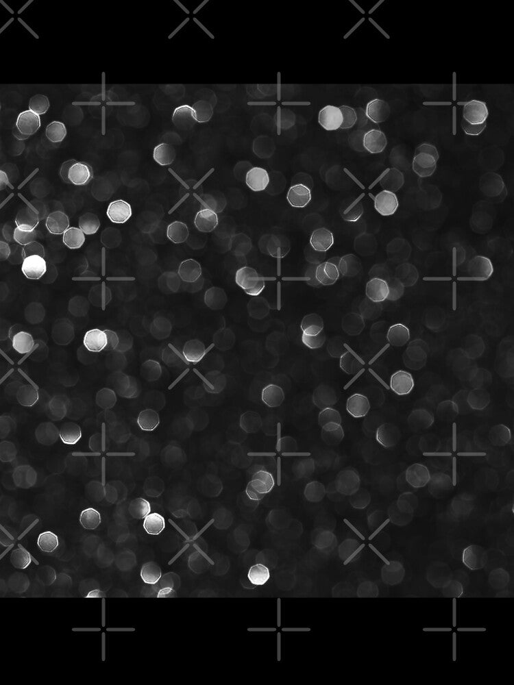 Solid Black Faux Glitter Bokeh by MysticMarble