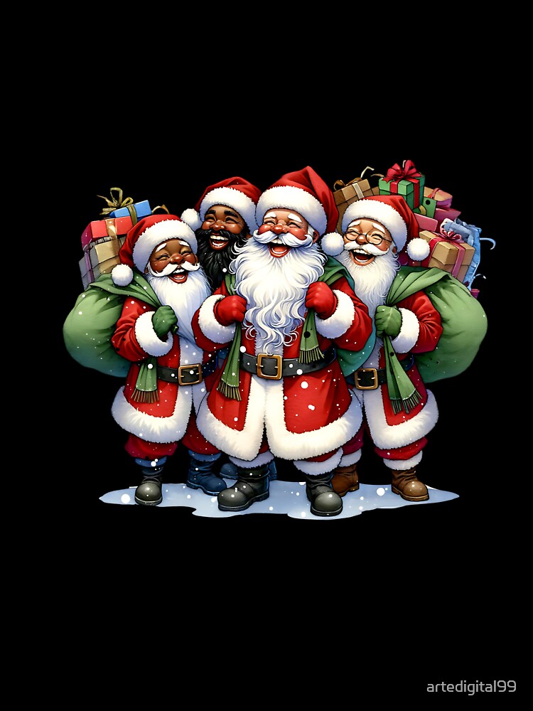 Black Christmas Aesthetic – Watercolor Holiday Illustration by artedigital99