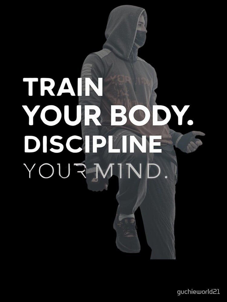 Train Your Body Discipline Your Mind Shirt | Motivational Fitness Apparel by guchieworld21
