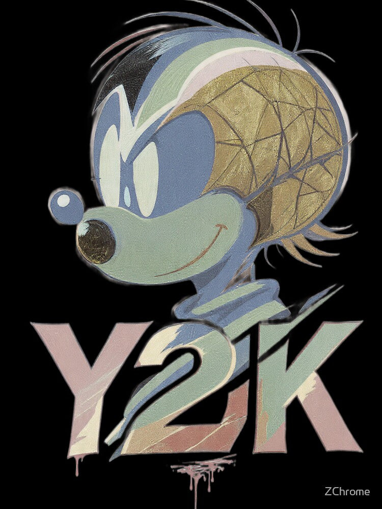Y2K Cartoon Mouse Vaporwave | Retro Nostalgia Glitch Aesthetic by ZChrome