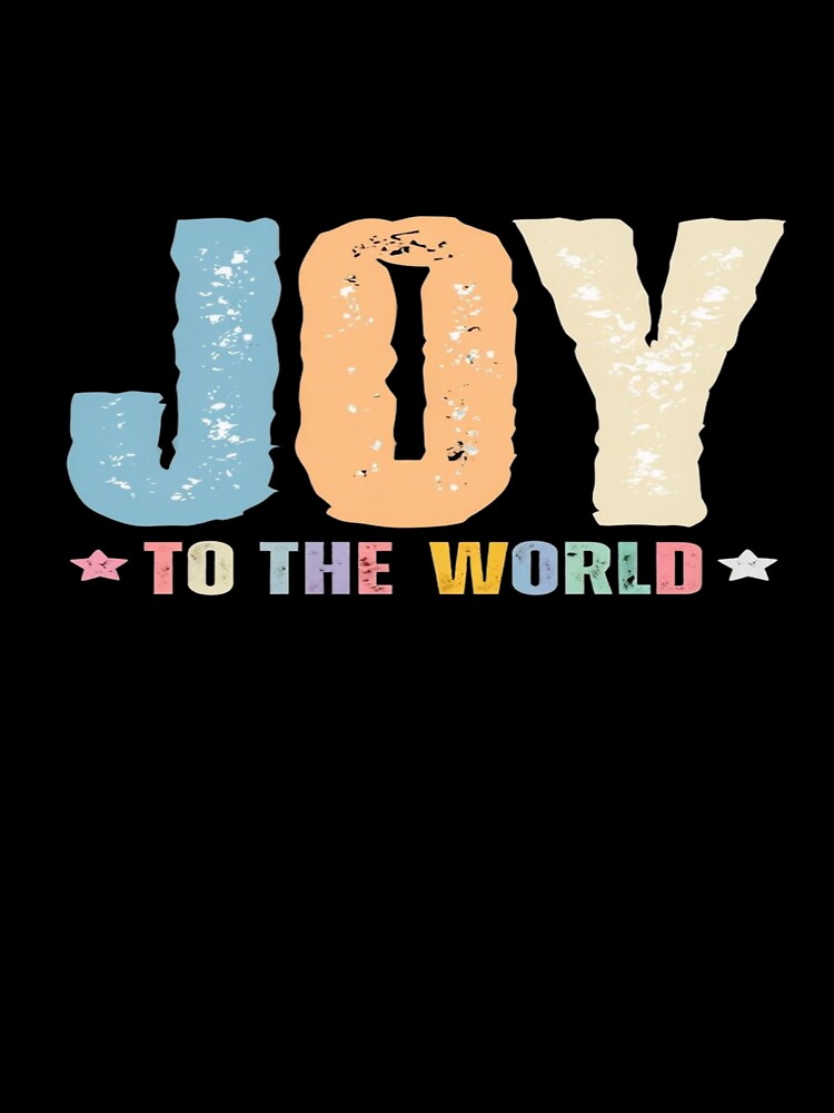 Colorful Distressed “JOY to the World” Holiday Typography – Festive Christmas Season Graphic Art by Bright Nest Studio