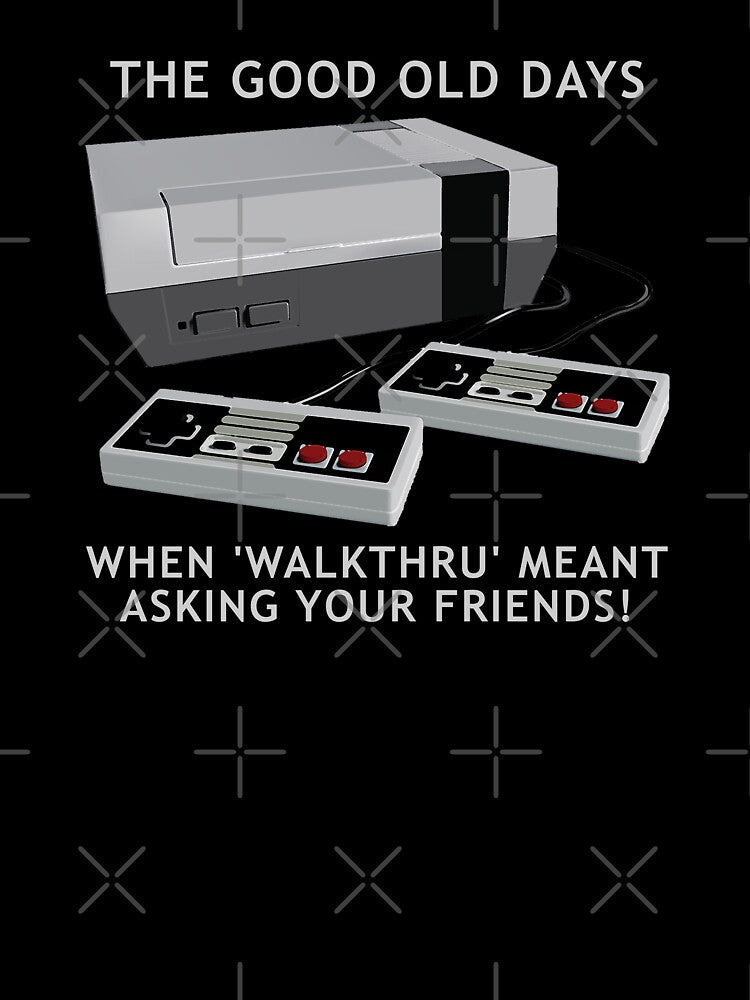 Retro gaming "The Good Old Days When 'Walkthru" Meant Asking Your Friends!" by JDMTees