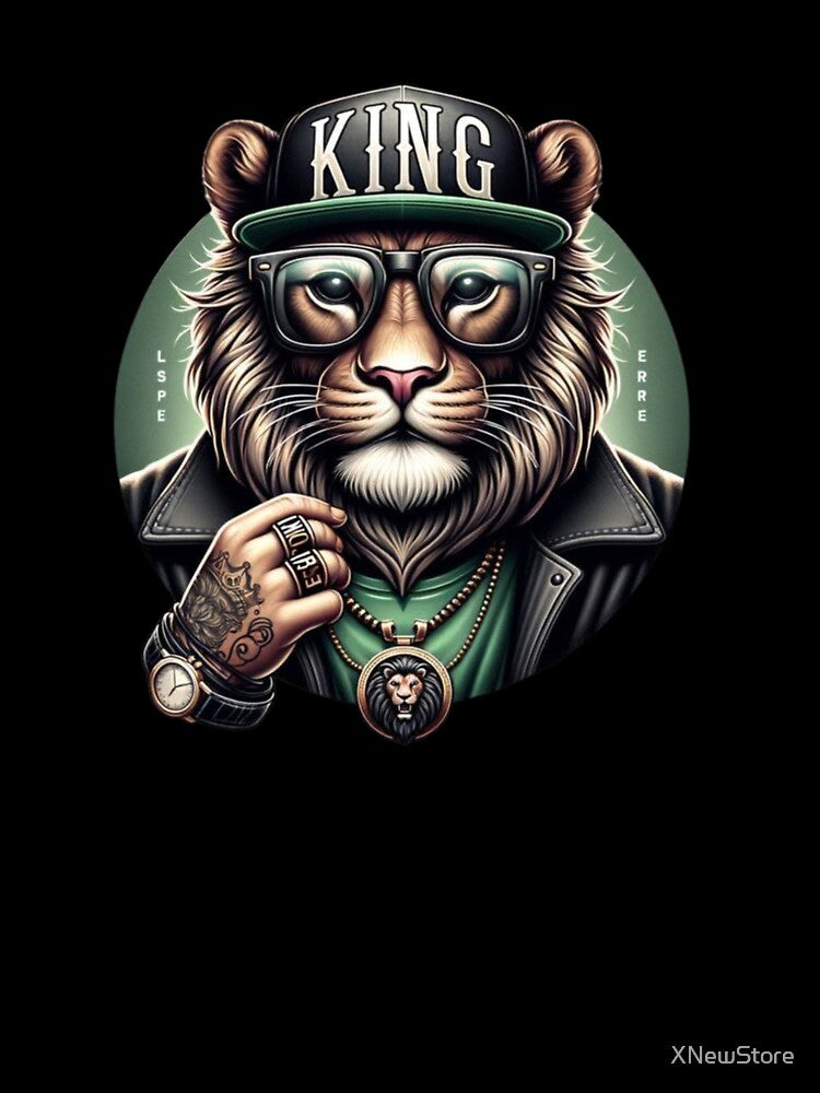 King - Urban Lion with Glasses and Cap | Streetwear Design with a Royal Attitude by XNewStore