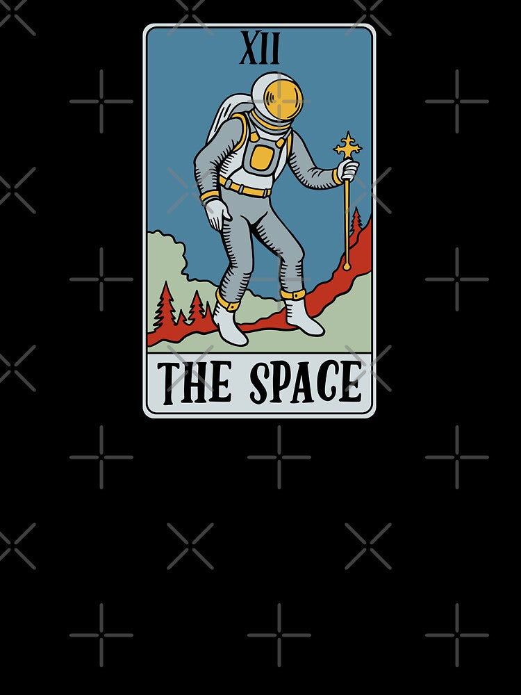 The Space - Funny Astronaut Mars Mission Tarot Card (Blue Version) by isstgeschichte