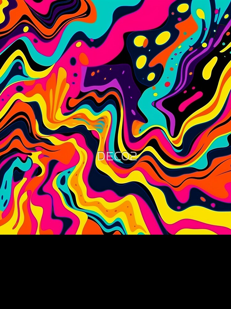 Pop Art Bold And Bright Colorful Abstract Designs by DEC02