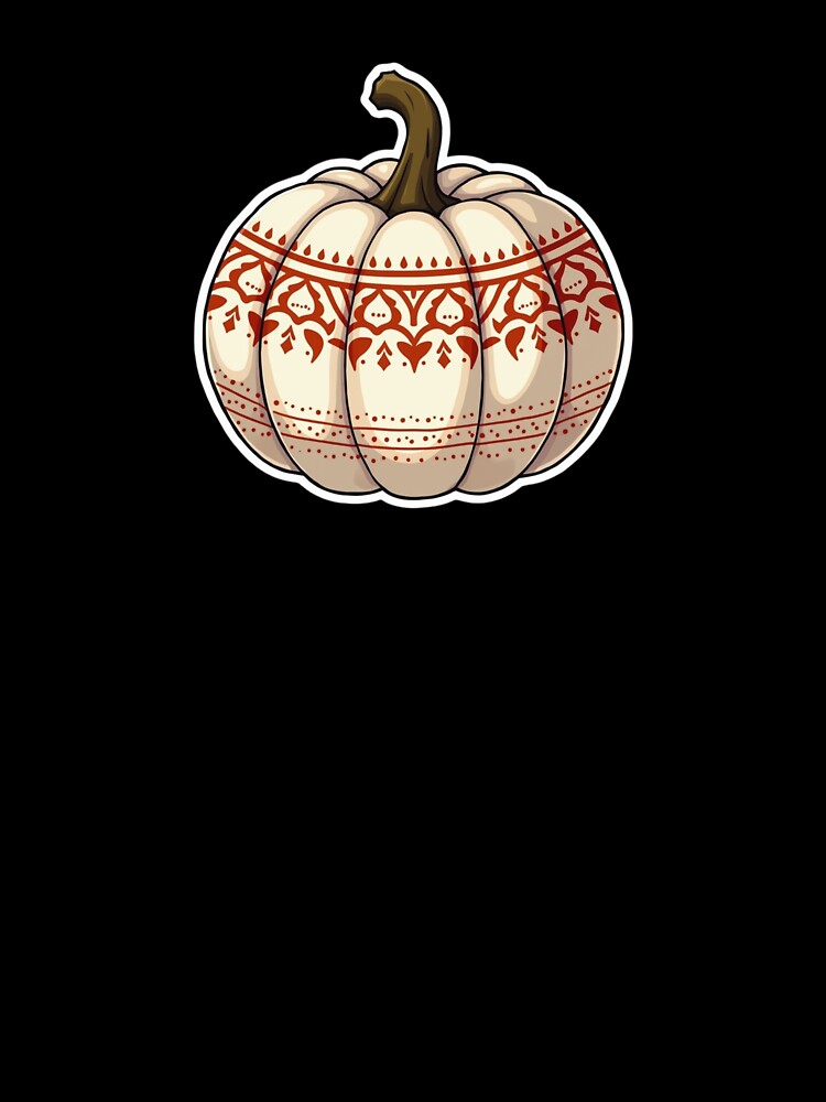 White Pumpkin with Boho Pattern by ArtfullyRooted