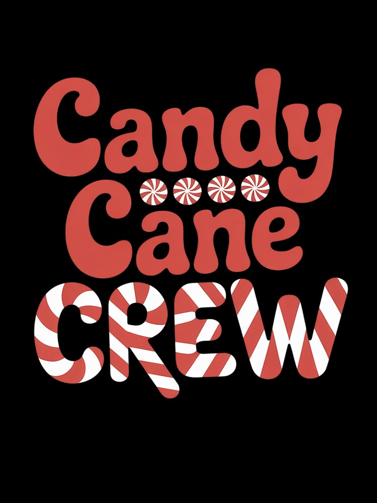 Funny Matching Family Christmas Candy Cane Crew Black Crew Neck by khorbiasieno