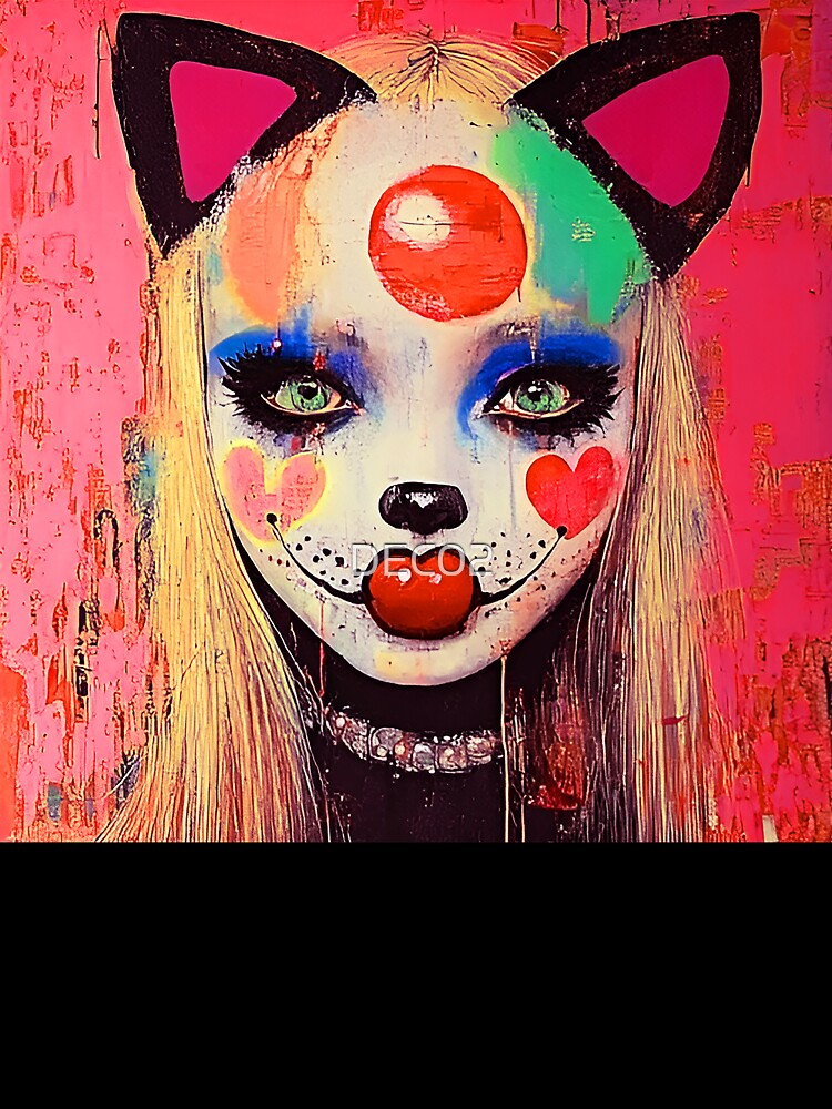 Whimsy Pop Art Female Collage-Inspired Colorful Art by DEC02