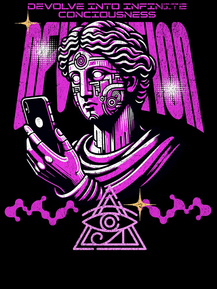Y2K Futuristic Statue / Futuristic Print by Thehatinthecat