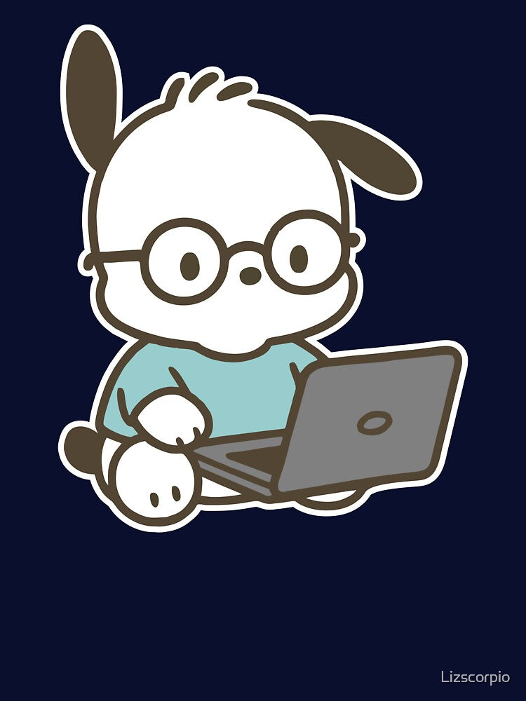 Pochacco on Laptop by Lizscorpio