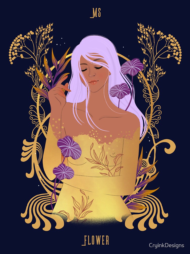 Ms Flower Purple & Gold by CryinkDesigns