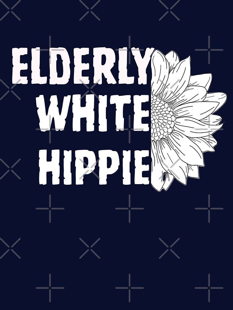 Elderly White Hippie by Feather Art
