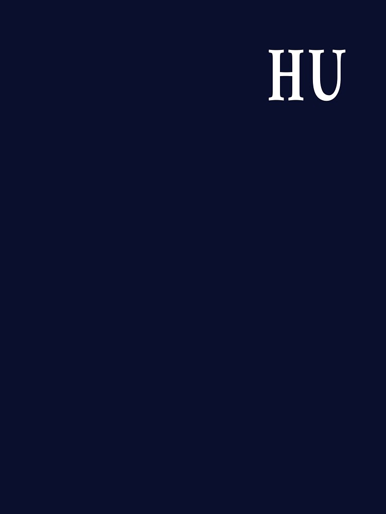 HU Initials Monogram Elegant White Letters by Jeallan Designs