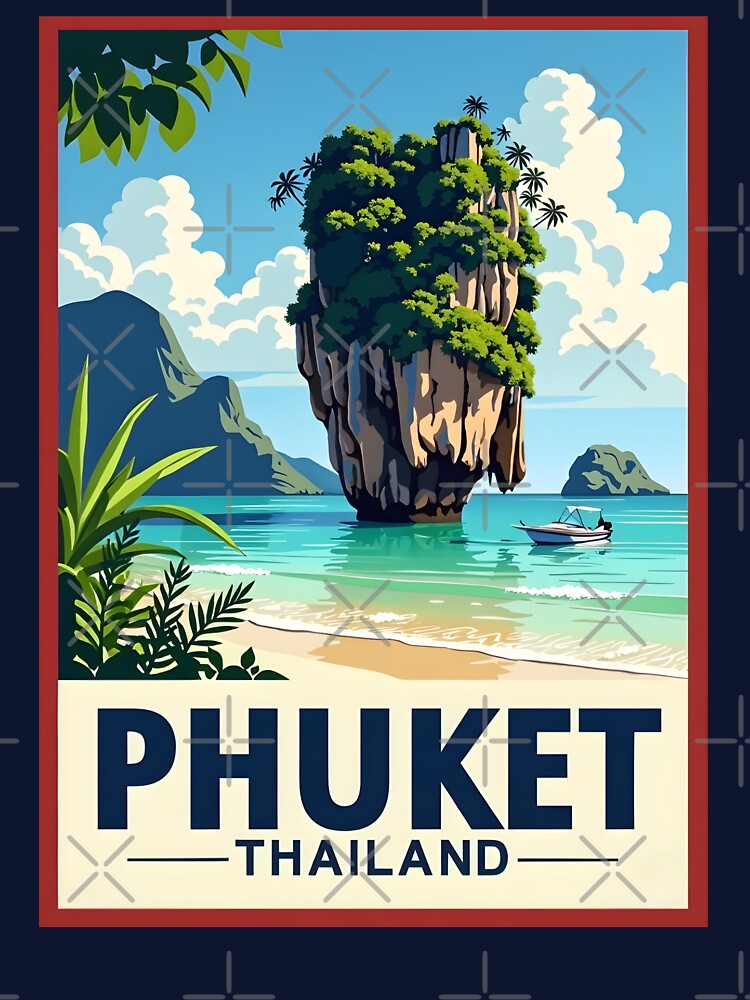 A Pop Art Travel Print of Phuket - Thailand by StudioRedKoala