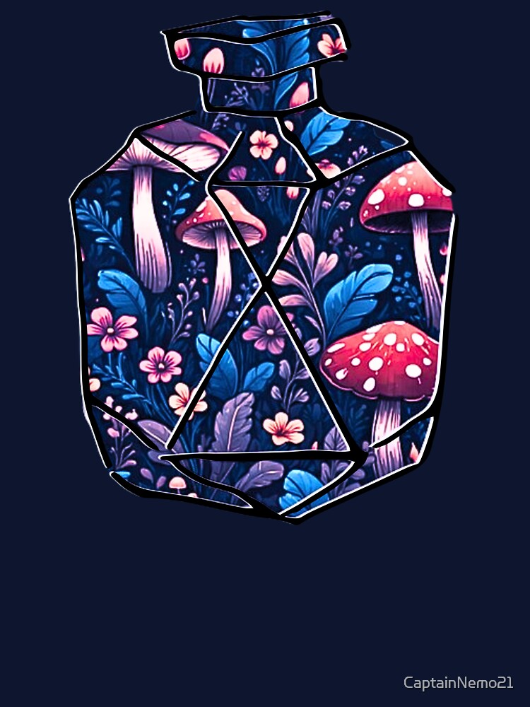 Dark Cottagecore Forest Mushroom Potion Bottle by CaptainNemo21
