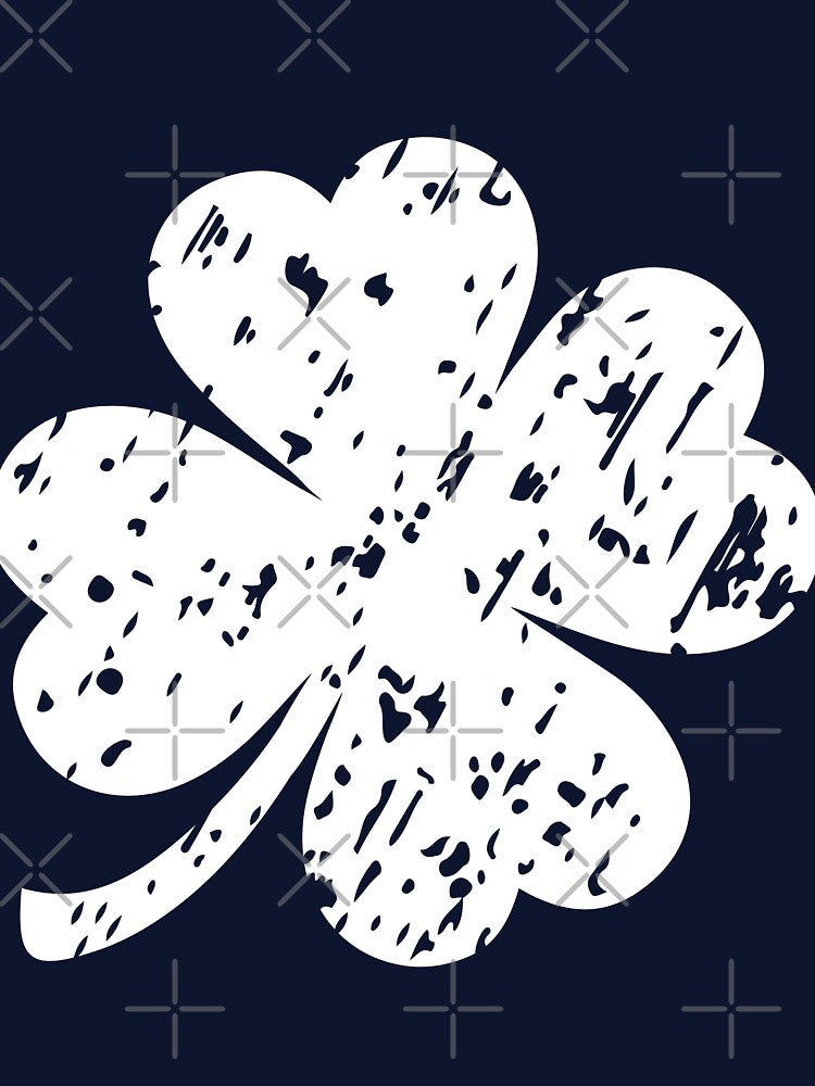 White four leaf Shamrock, Clover by flexycreatives