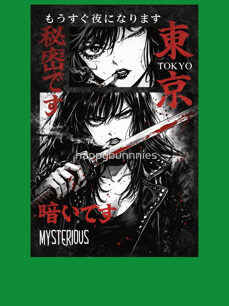 Mysterious Warrior Women  Oversized T-Shirt by happybunnnies