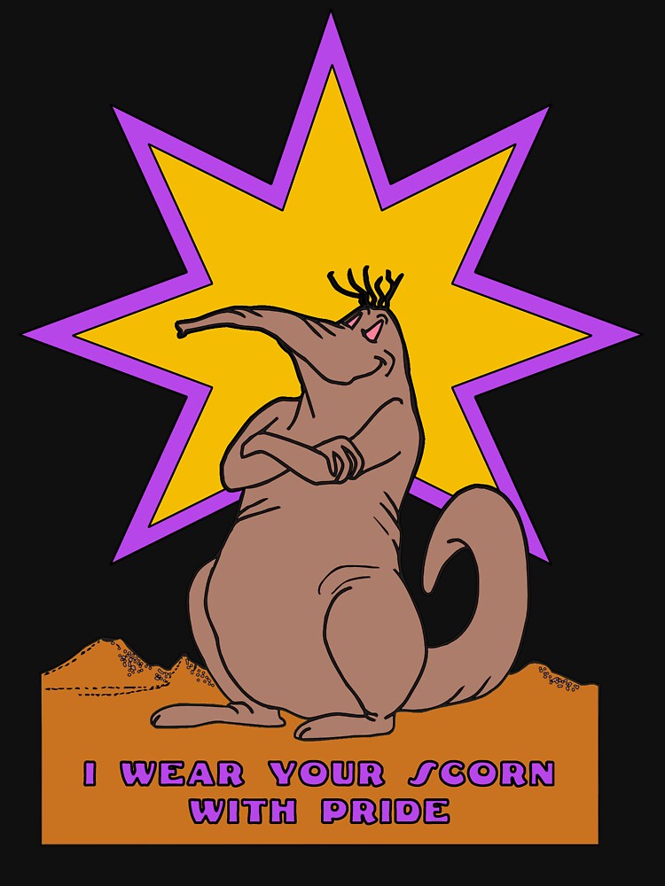 I wear your scorn with pride (anteater) by SolidEarthArt
