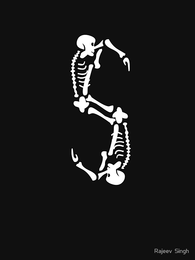 Skulls doing yoga initial monogram S by Rajeev  Singh