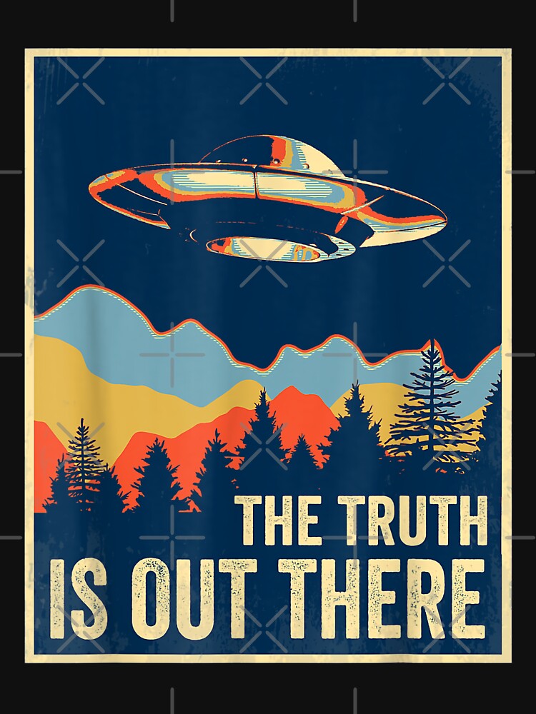 The Truth Is Out There Retro Vintage UFO by Qudkin