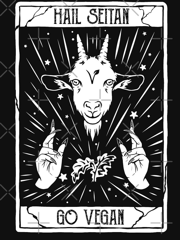 Hail Seitan Go Vegan. Funny veganism design of Seitan, funny veganism seitan by TheJapaneseFox