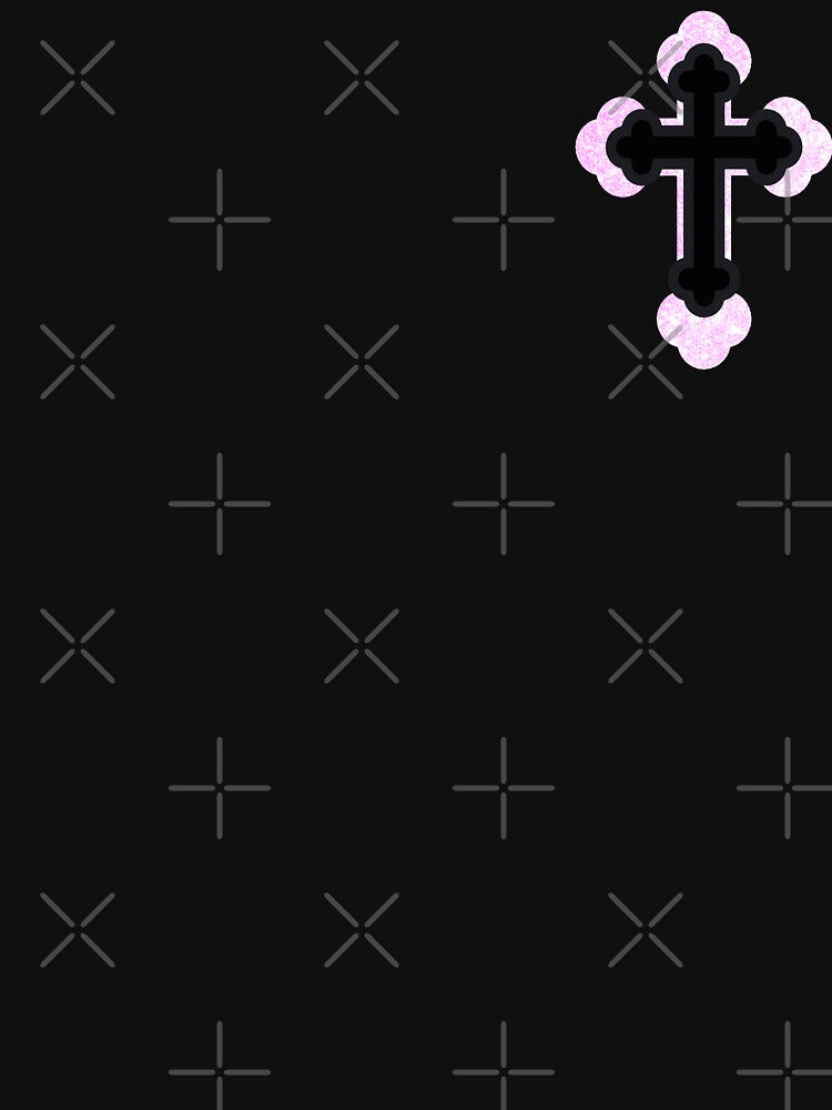 Y2K Orthodox Cross Black Pink by Underthesunmoon