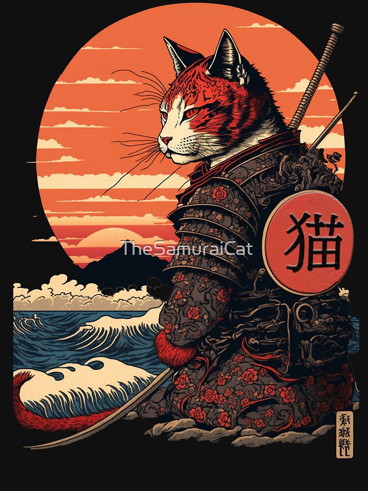 Ukiyo e Samurai Cat by TheSamuraiCat