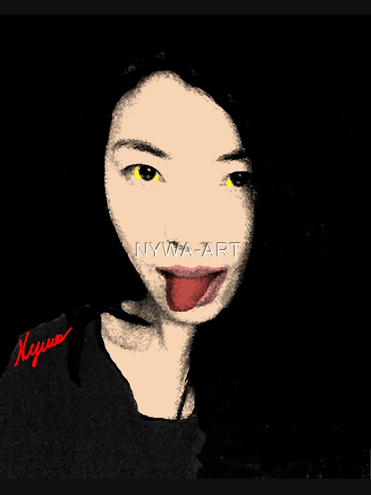 FUNNY GIRL - Pop art tongue by NYWA-ART