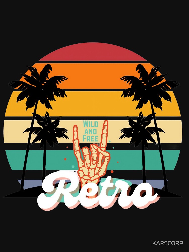 Retro Beach Classic T-Shirt by KARSCORP