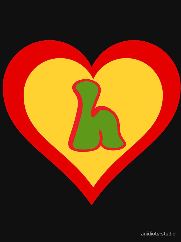 Heart in multicolor design with h in centre... by anidiots-studio