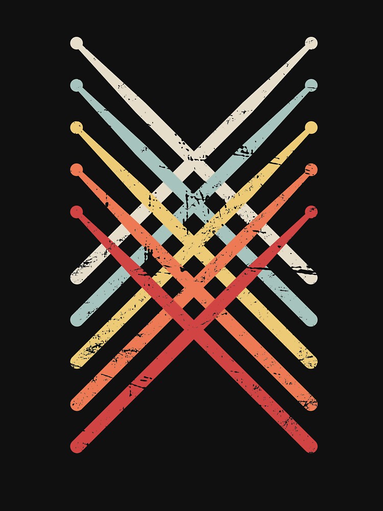 Retro Vintage Drumsticks |Design For Drummers by Jam Jar