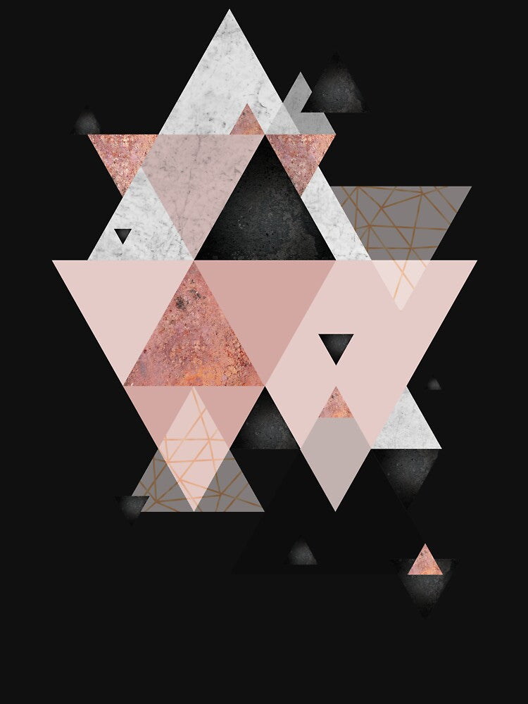 Geometric Compilation in Rose Gold and Blush Pink by UrbanEpiphany