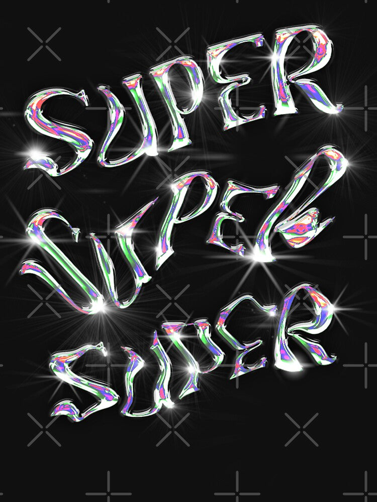 3X SUPER Y2K Streetwear Chrome Typography by Astra Designs ⭐⭐⭐⭐⭐