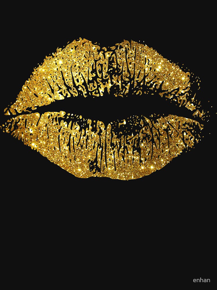 Stylish Gold Glitter Lips by enhan