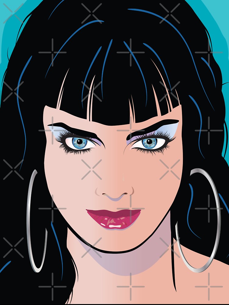 Pop Art Beautiful Woman Alicia by Frank Schuster