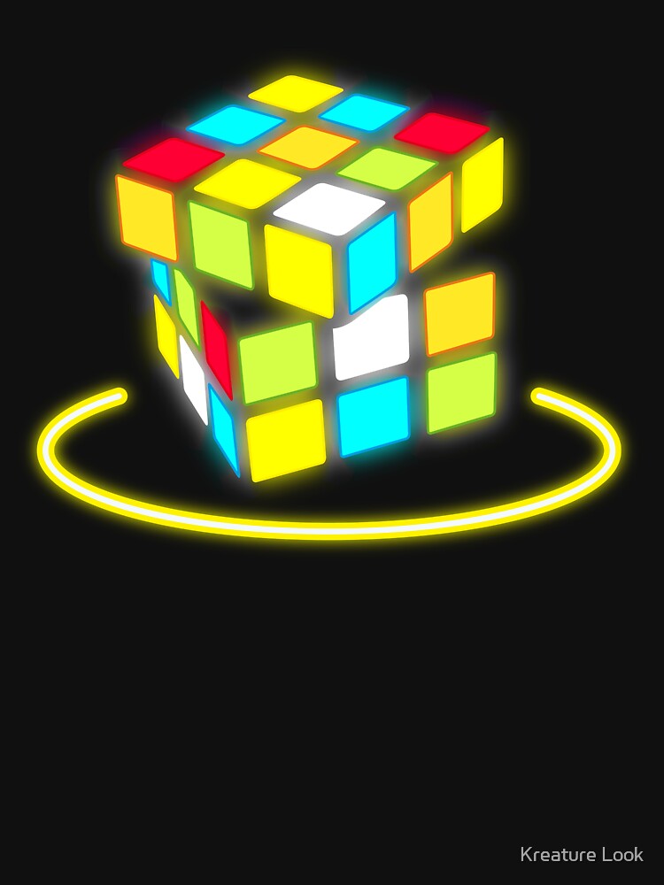 80s Rubic Cube | 80s theme gift | 80s neon tshirt | rad dad shirt | 80s dad | retro graphic tee | eighties party | 80s theme party | retro graphic tshirt by Kreature Look