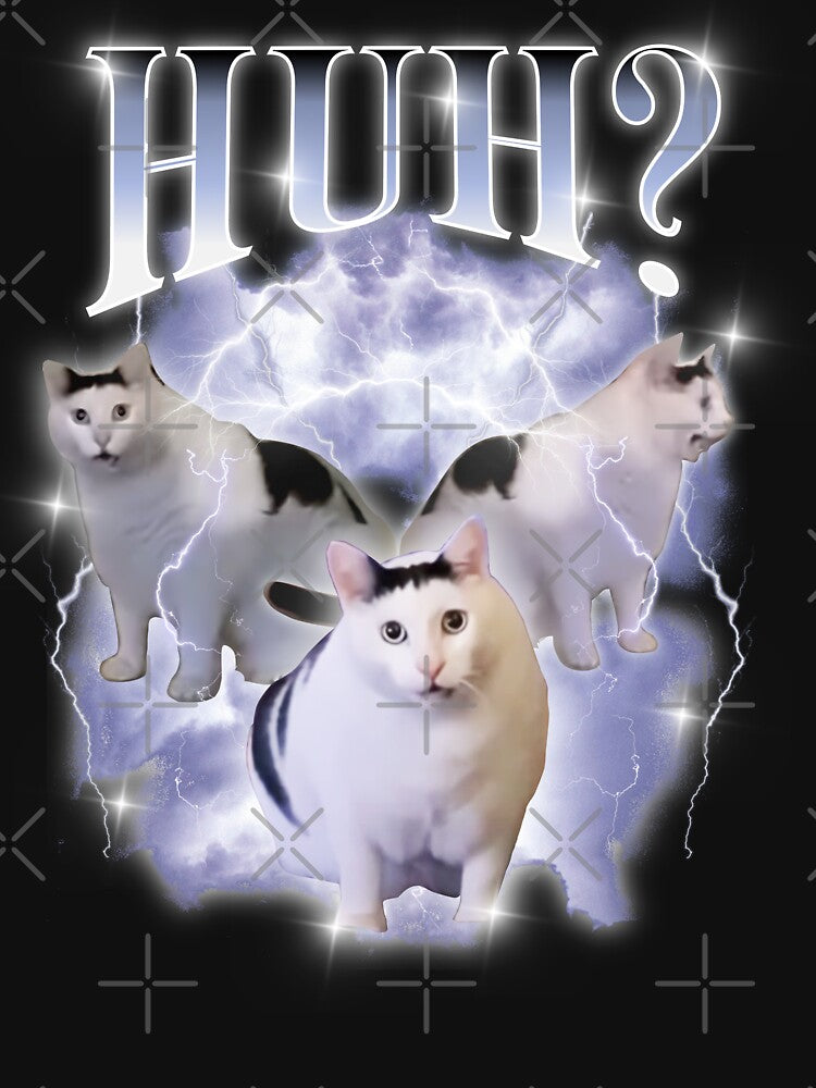 Huh Cat Chonky Ben Meme Bootleg Rap 90s Vintage Graphic by LeChocoholic