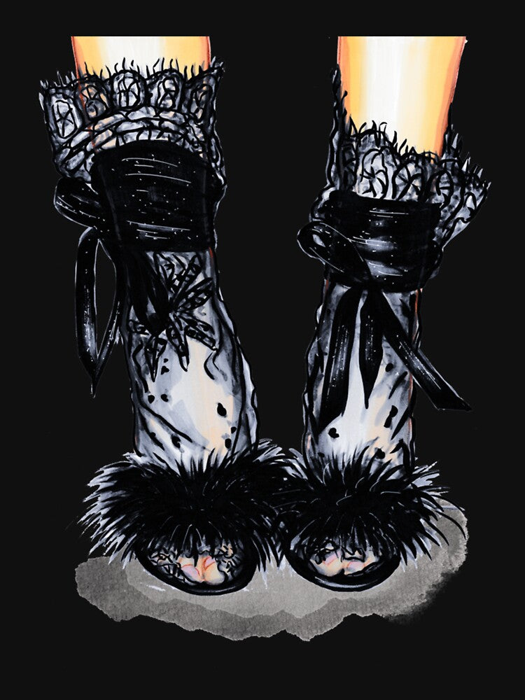 Stylish Black Lace Socks by HenrikHedlund