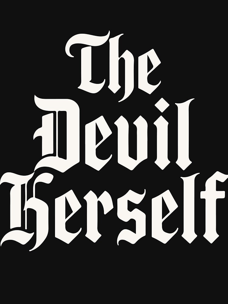 The Devil Herself Dark Feminine Gothic Humor Occult Aesthetic Vintage Design by kiralynstration